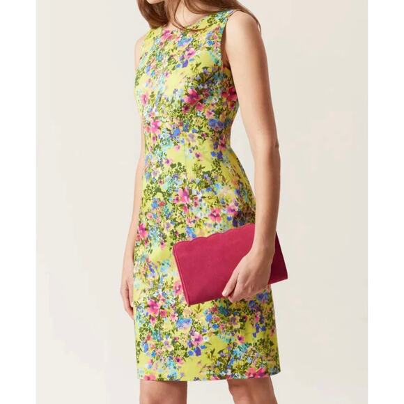 Hobbs London Floral Sheath Dress Women’s Small – Sleeveless Work Party Dress - Picture 1 of 7